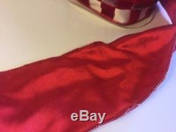 Katherine's Collection Red & White 4 x 10 Yards Cuckoo Christmas Ribbon NEW