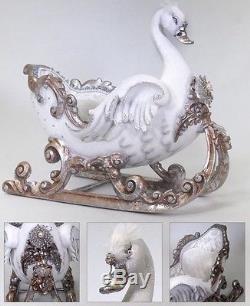Katherine's Collection Retired 22 Snow Queen Swan Sleigh Display NEW