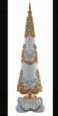 Katherine's Collection Royal White 35 Large Swan Jeweled Tree NEW 28-628220