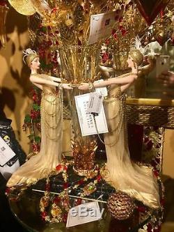 Katherines Collection Art Deco Ladies w Vase Golden Christmas 28-828224