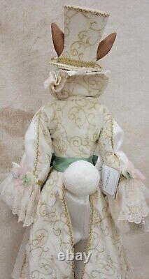 Katherines Collection Easter Bunny Rabbit Top Hat Ivory Doll Mantel & Stand 32