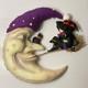 Katherines Collection Halloween Hollow Witch On Broomstick With Moon Wall Piece
