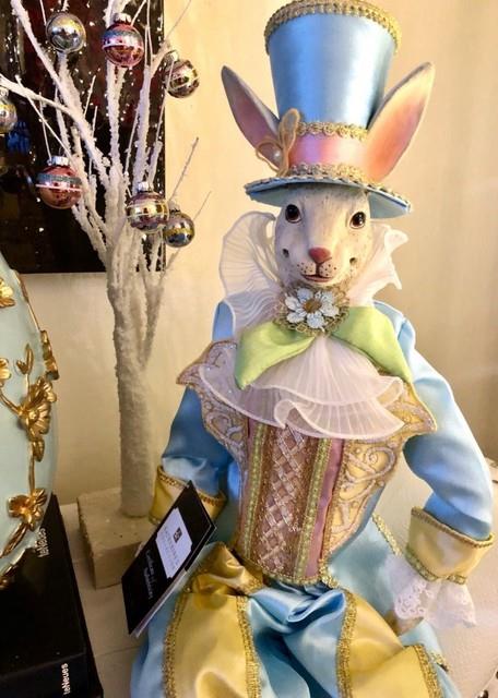 Katherines Collection Jeweled Victorian Girl Easter Bunny 35 New