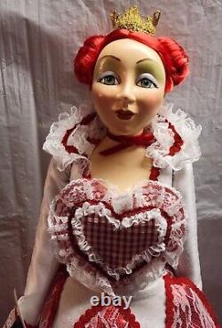 Katherines Collection Valentine Doll Queen of Hearts Mantel Shelf Sitter 32 COA