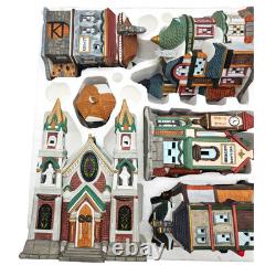 Kirkland Christmas 37 Piece 1997 Lighted Victorian Village 59979 Buildings only