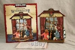 Kirkland Signature XMAS Santa Sleigh Windowpane SnowGlobe WaterGlobe Light Music