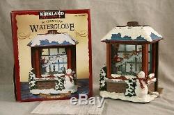 Kirkland Signature XMAS Santa Sleigh Windowpane SnowGlobe WaterGlobe Light Music