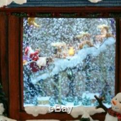 Kirkland Signature XMAS Santa Sleigh Windowpane SnowGlobe WaterGlobe Light Music