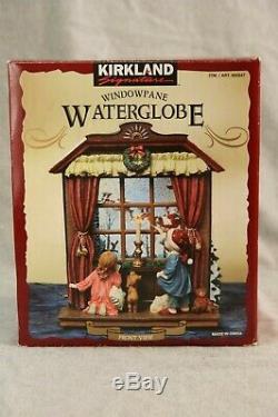 Kirkland Signature XMAS Santa Sleigh Windowpane SnowGlobe WaterGlobe Light Music