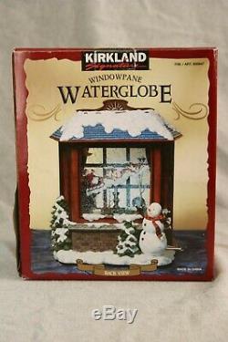 Kirkland Signature XMAS Santa Sleigh Windowpane SnowGlobe WaterGlobe Light Music