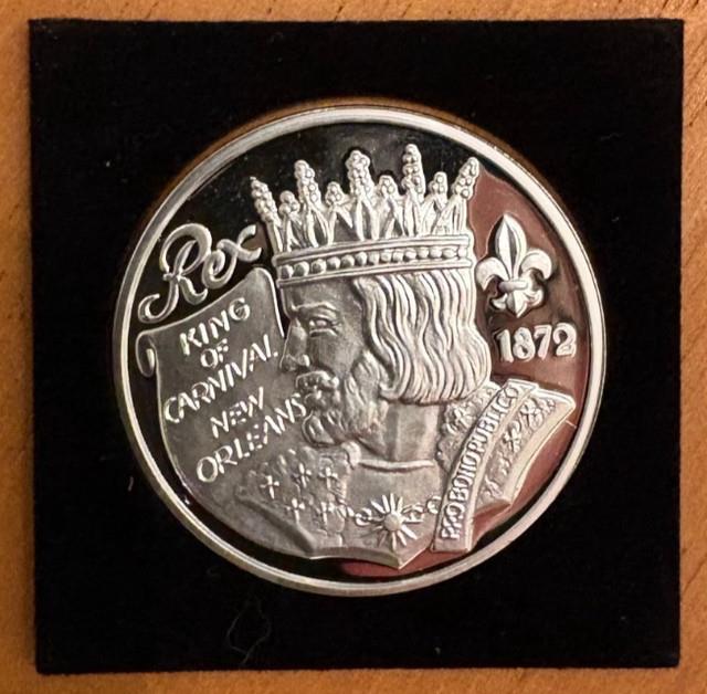 Krewe Of Rex 2026 Fine Silver. 999 Doubloon Mardi Gras Favor