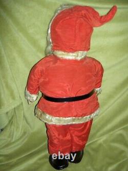 LARGE 26 antique, SANTA CLAUS stuffed canvas store display doll, 1930s vintage