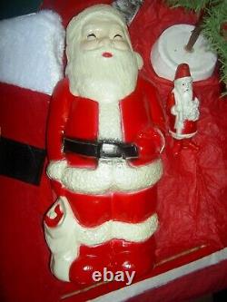 LARGE 26 antique, SANTA CLAUS stuffed canvas store display doll, 1930s vintage