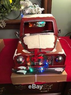 LARGE Vintage Style RED Metal Truck & Camper CHRISTMAS TREE Lights/Timer Decor