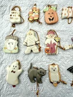 LENOX Halloween Ornaments with Tree Stand Ghost Cat Bat Pumpkin Mummy Witch 13 LENOX Halloween Ornaments with Tree Stand Ghost Cat Bat Pumpkin Mummy Witch 13