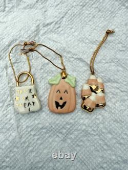 LENOX Halloween Ornaments with Tree Stand Ghost Cat Bat Pumpkin Mummy Witch 13 LENOX Halloween Ornaments with Tree Stand Ghost Cat Bat Pumpkin Mummy Witch 13