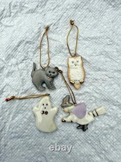LENOX Halloween Ornaments with Tree Stand Ghost Cat Bat Pumpkin Mummy Witch 13 LENOX Halloween Ornaments with Tree Stand Ghost Cat Bat Pumpkin Mummy Witch 13