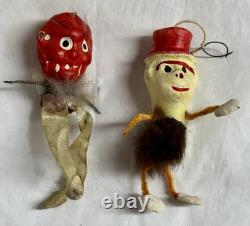 LOT-9 Vintage Halloween-Composition Skeletons & Devils-Spring Arms & Legs-Japan LOT-9 Vintage Halloween-Composition Skeletons & Devils-Spring Arms & Legs-Japan