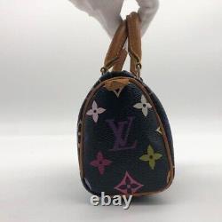 LOUIS VUITTON Mini speedy Handbag Monogram Multicolore canvas Black M92644 Used