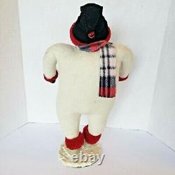 Large Cody Foster ESC Primitive Felt Snowman 18 inch Folk Art Flaws