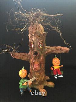 Large Spooky Tree Wind Up Lantern Candy Container