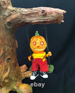 Large Spooky Tree Wind Up Lantern Candy Container