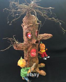 Large Spooky Tree Wind Up Lantern Candy Container