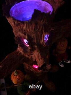 Large Spooky Tree Wind Up Lantern Candy Container