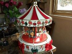 Large Telco Motion-ette Animated (merry Go Round Carousel) Lion-deer-horse