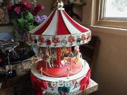 Large Telco Motion-ette Animated (merry Go Round Carousel) Lion-deer-horse