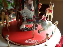 Large Telco Motion-ette Animated (merry Go Round Carousel) Lion-deer-horse