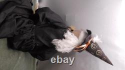 Large Witch Doll 45 Cloth Shelf Sitter Weighted Folk Art Halloween