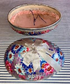 Large c. 1900 Early German PRESENTATION Paper Easter Egg Display, Antique Doll