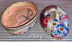 Large c. 1900 Early German PRESENTATION Paper Easter Egg Display, Antique Doll