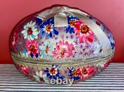 Large c. 1900 Early German PRESENTATION Paper Easter Egg Display, Antique Doll