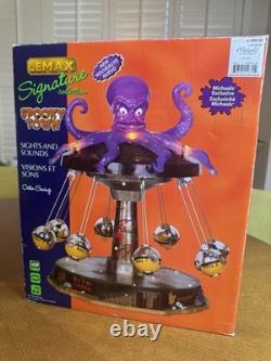 Lemax Spooky Town Octo-Swing 14379 Lights Sounds Animated Carnival Ride