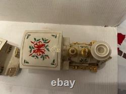 Lenox Beige Gold Porcelain Holiday Junction Collection Engine Train with Caboose