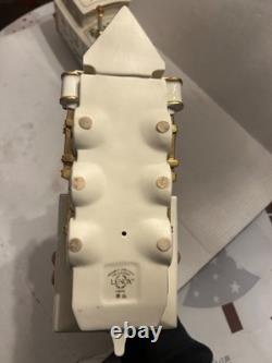 Lenox Beige Gold Porcelain Holiday Junction Collection Engine Train with Caboose