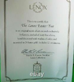 Lenox Easter Decoration Dogwood Tree 12 Ornaments Fine China 2004