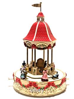 Lenox Holiday Gazebo Centerpiece Sitting On Santa's Lap Music Box