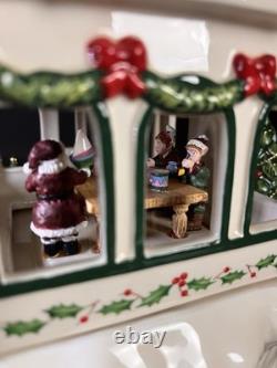 Lenox Holiday Santa's Workshop Toyland Lighted Train Musical Centerpiece