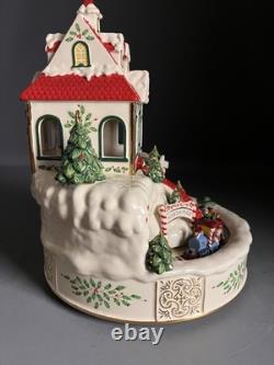 Lenox Holiday Santa's Workshop Toyland Lighted Train Musical Centerpiece
