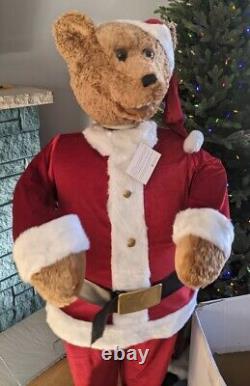 Life Size 5' GEMMY Animated Singing Santa Bear Christmas 100% Complete EXCELLENT