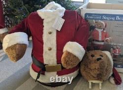 Life Size 5' GEMMY Animated Singing Santa Bear Christmas 100% Complete EXCELLENT
