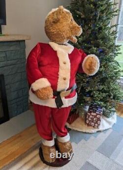 Life Size 5' GEMMY Animated Singing Santa Bear Christmas 100% Complete Very Nice