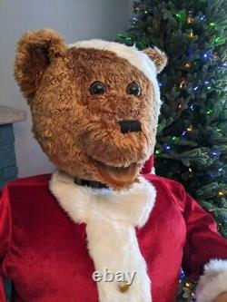 Life Size 5' GEMMY Animated Singing Santa Bear Christmas 100% Complete Very Nice