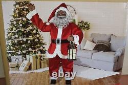 Life Size 60 DELUXE ANIMATED SINGING STORY TELLING Black Santa NEWithSEALED BOX