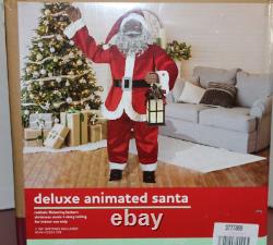 Life Size 60 DELUXE ANIMATED SINGING STORY TELLING Black Santa NEWithSEALED BOX
