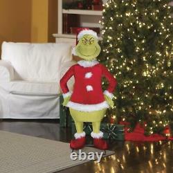 Life Size Animated Dancing & Singing 4 FT Santa Grinch Christmas Home Decor
