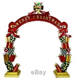 Life-Size Christmas Archway Presents, Candy Canes, LED Lights Commercial Decor